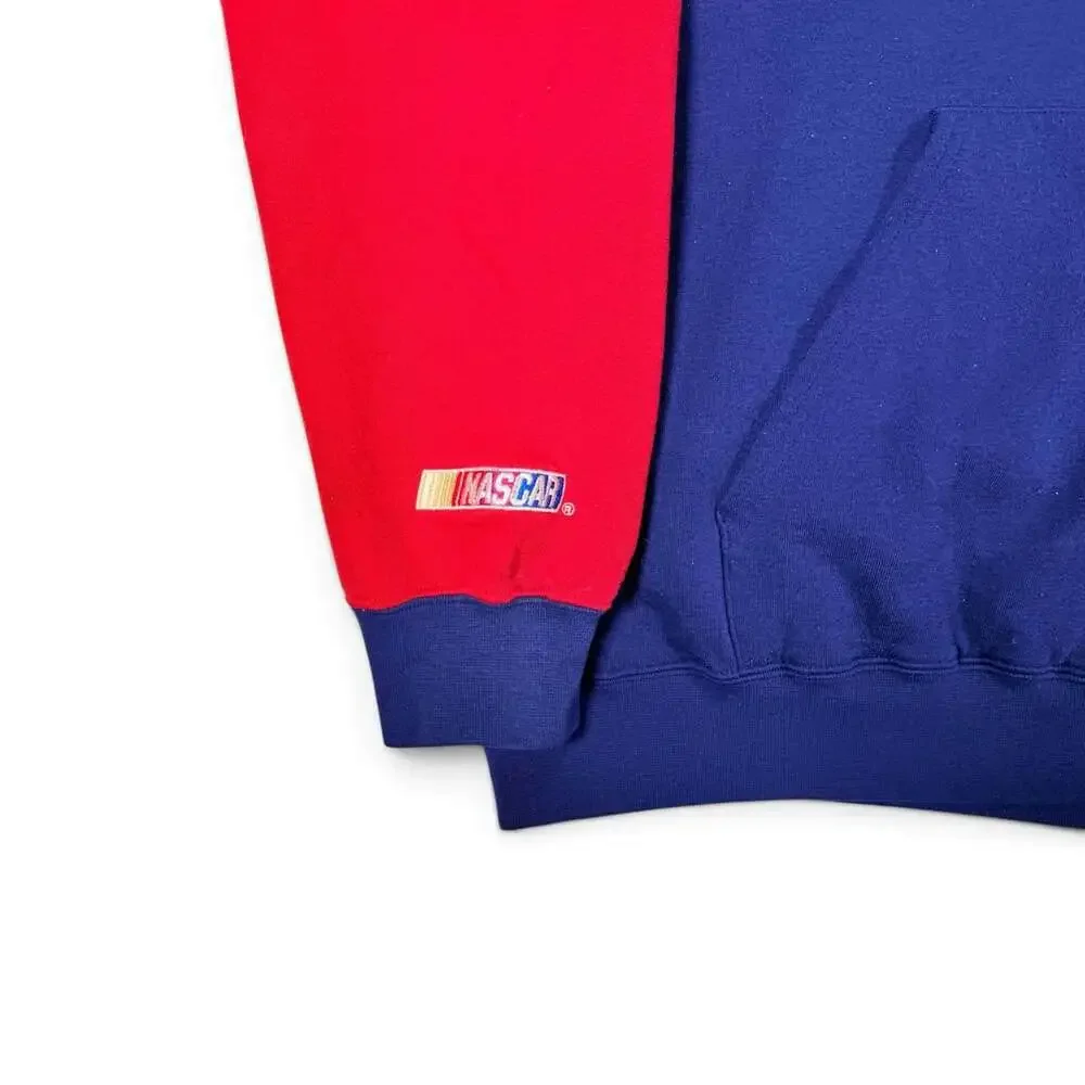 Vintage Chase Authentics Rusty Wallace #2 NASCAR Colorblock Hoodie Sweatshirt